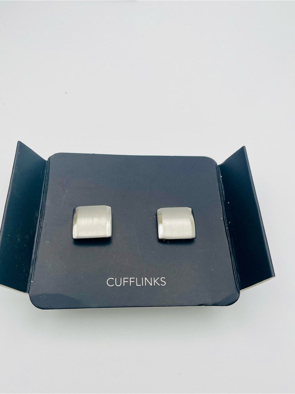 croft & barrow Brushed Silver Tone Square Cufflinks
